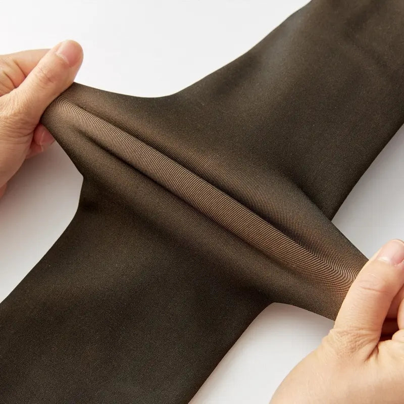 Nuvoile Fleece-Lined Sheer-Look Tights – Warm Thermal Tights for Women – 220g